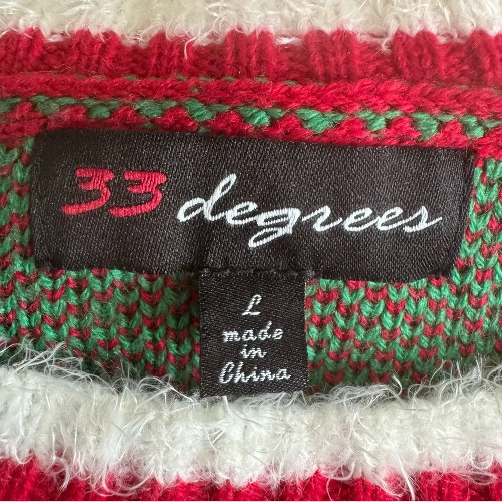 Women’s 33 Degrees Pug Puppy Christmas’s Sweater - Picture 5 of 5